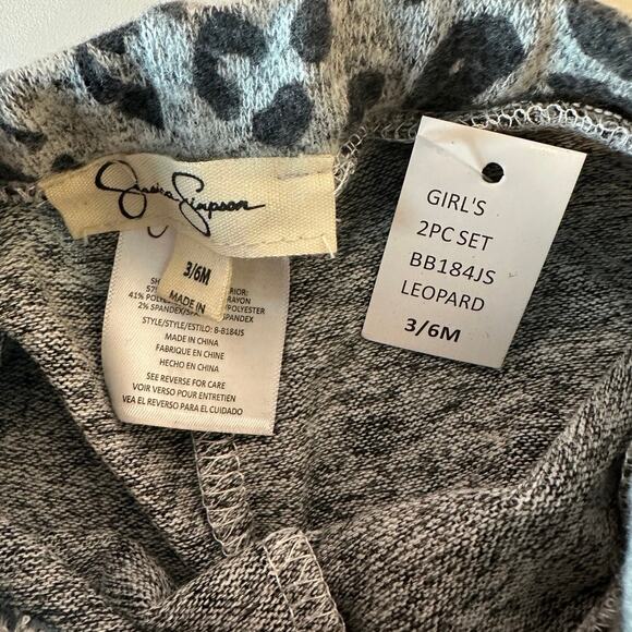Jessica Simpson Baby Girl Leopard 2 Piece Set Outfit Size 3/6M Animal Print - Picture 5 of 9